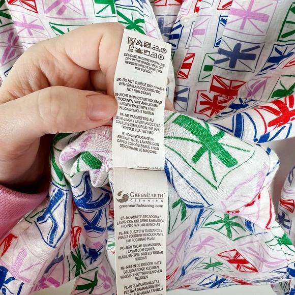 Boden Multicolor Union Jack Button Down Shirt - Picture 14 of 16